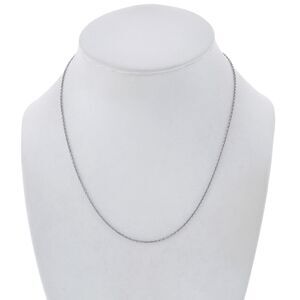 Vintage ATI India Sterling Silver 925 1.0mm Cable Link Chain Necklace 16"